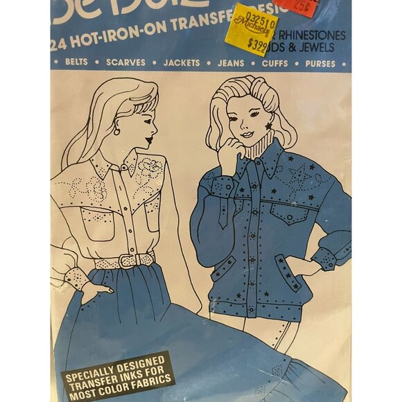 Western Wear Vintage 1987 BeDazzler 24 Hot-Iron Transfer NEW Old Stock Sealed - Picture 3 of 6